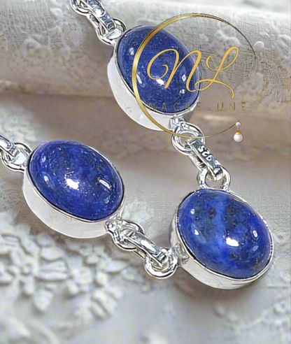 Collier en argent avec lapis lazulis