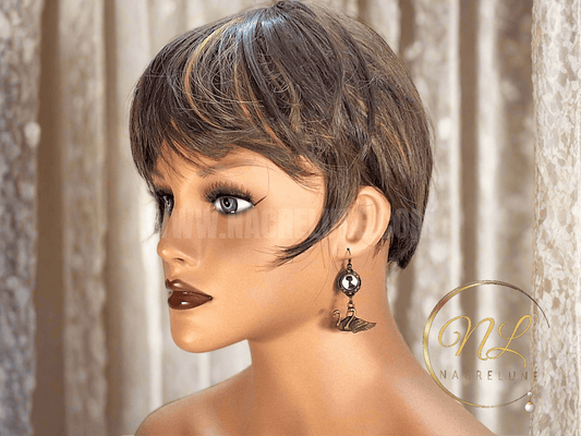 Boucles d’oreille cygnes avec camée