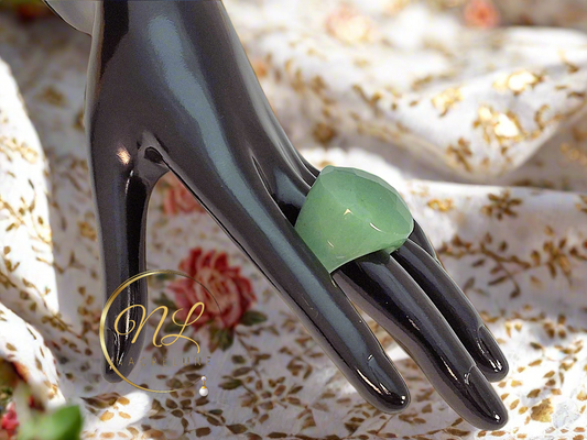 Bague en amazonite naturelle