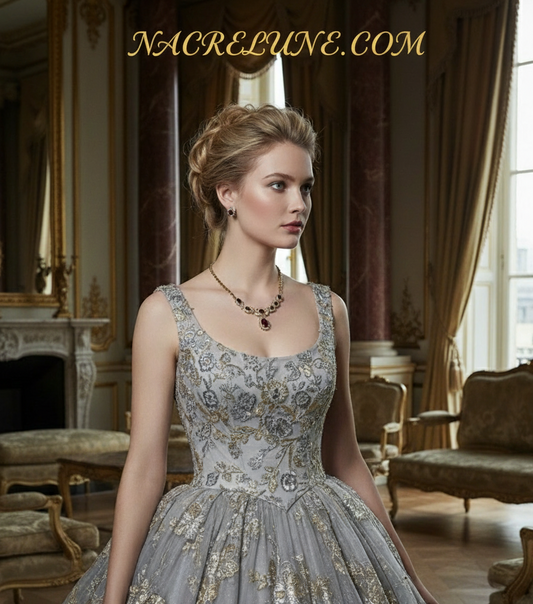 parure en zirconia imitation rubis Rouge NACRELUNE parure