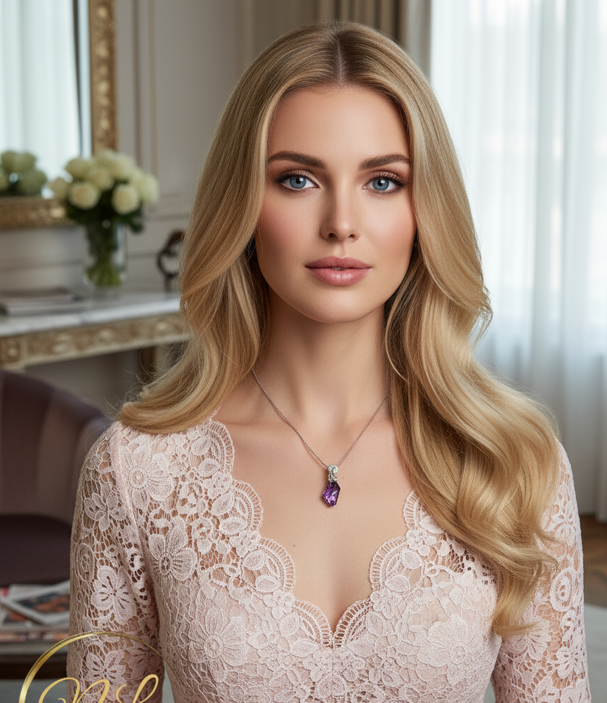 Pendentif en zirconia multicolore nacrelune.com pendentif