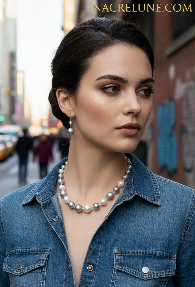 Parure perles de nacre NACRELUNE parure