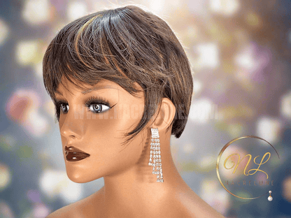 longues boucles en strass