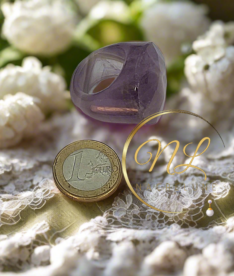 Bague en améthyste naturelle
