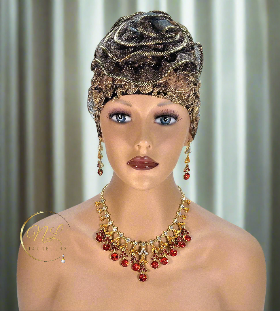 Parure en strass avec pampilles rondes : choisissez votre couleur