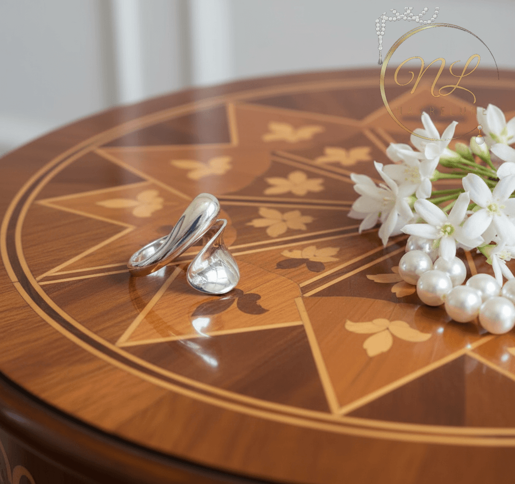 Bague en argent réglable NACRELUNE Bague