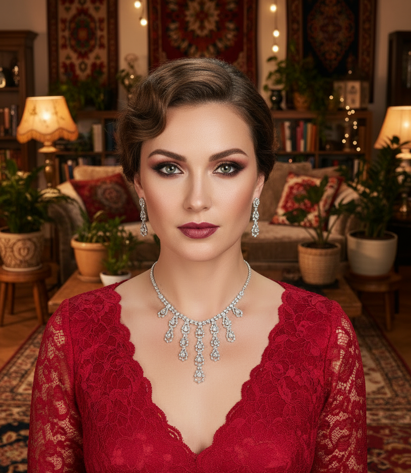 Parure strass complète nacrelune.com parure