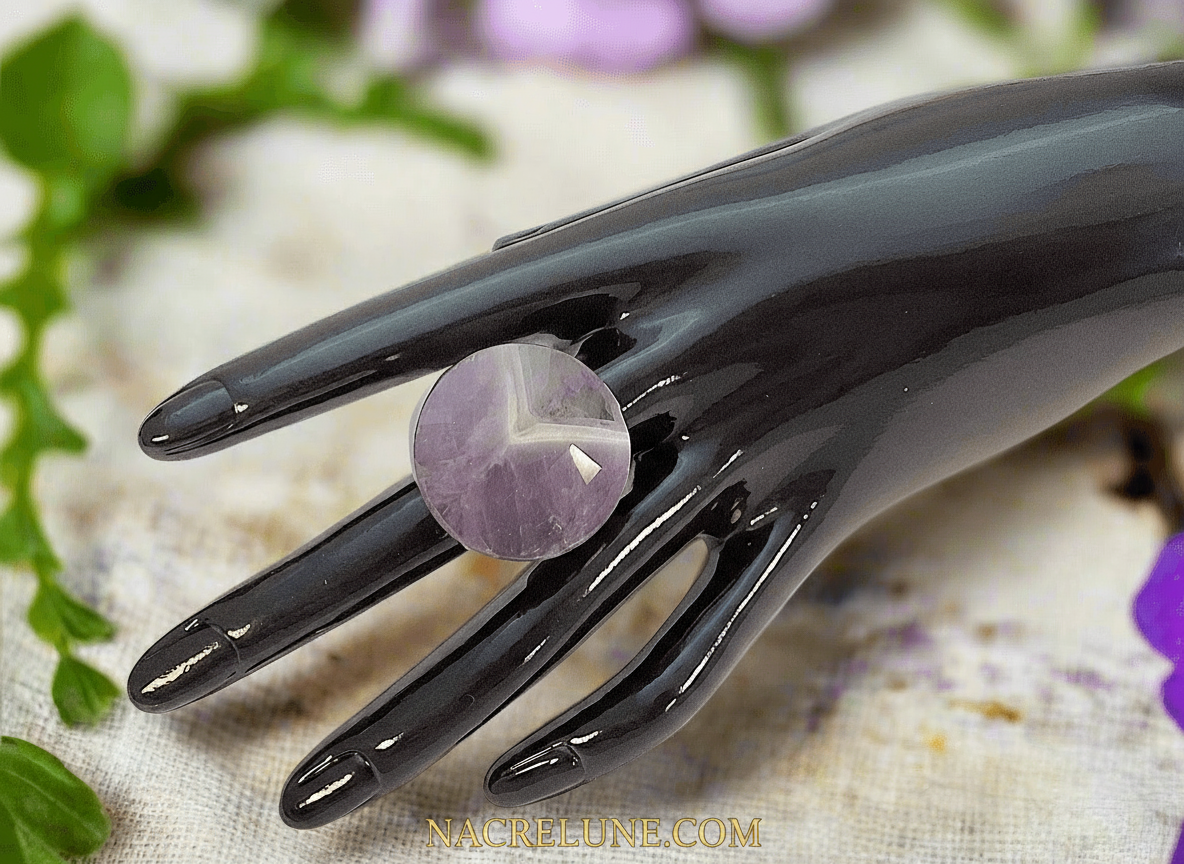 Bague en améthyste naturelle NACRELUNE Bague