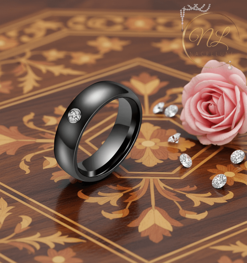 Bague en céramique : choisissez votre couleur NACRELUNE Bague