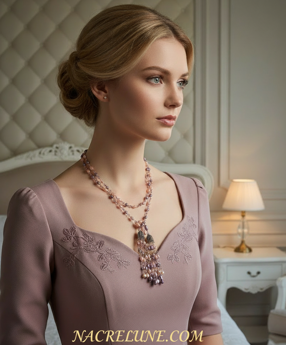Collier long modifiable nacrelune.com collier
