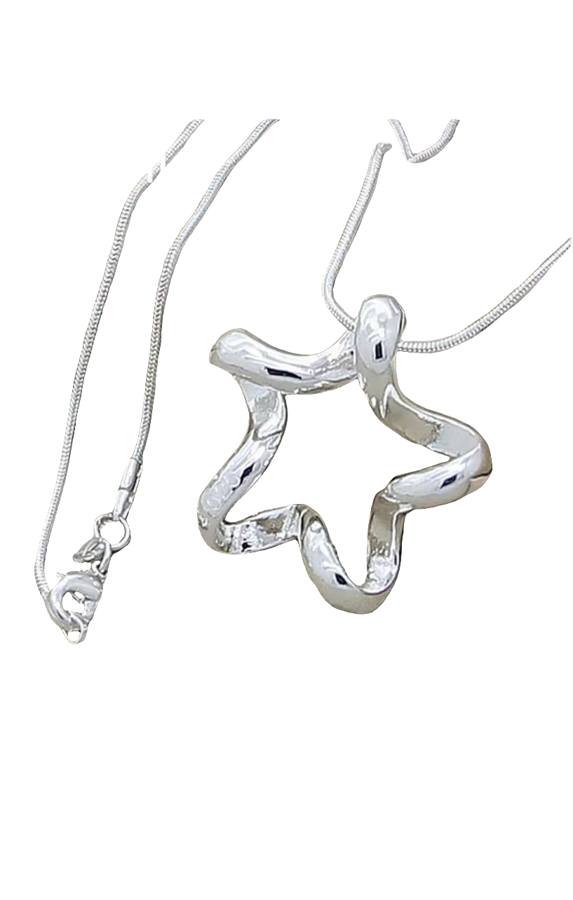Pendentif etoile en argent véritable NACRELUNE