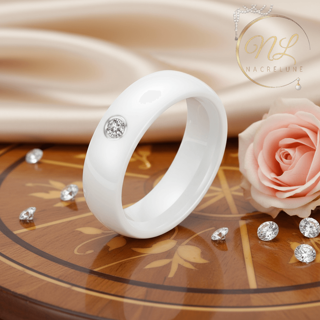 Bague en céramique : choisissez votre couleur NACRELUNE Bague