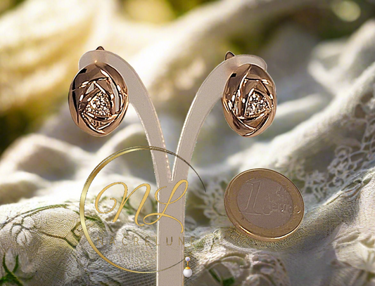 Boucles d’oreille imitation diamant