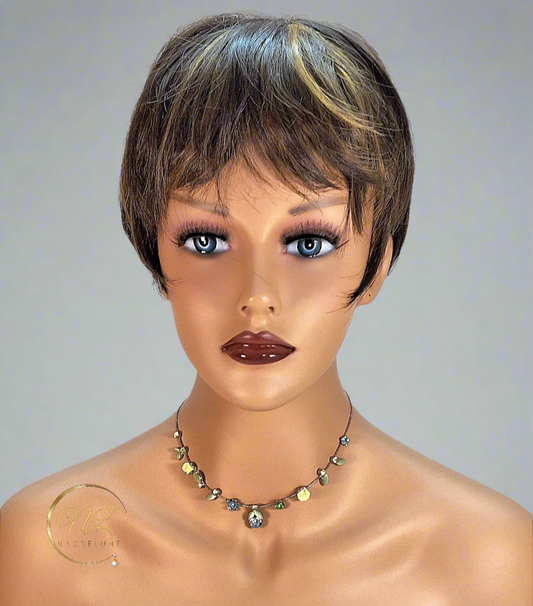 Collier avec strass et fleurs porcelaine