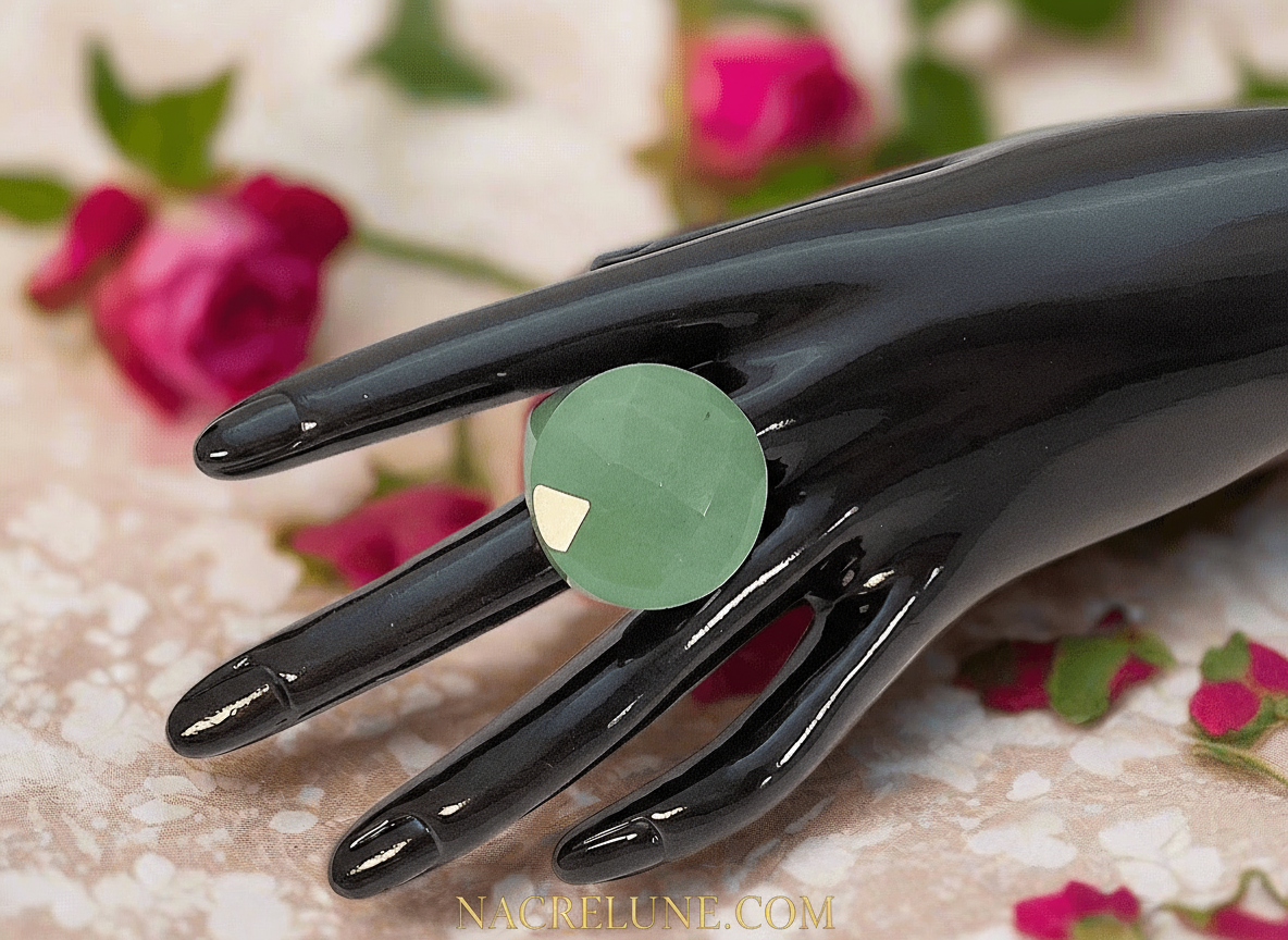 Bague en amazonite naturelle NACRELUNE Bague