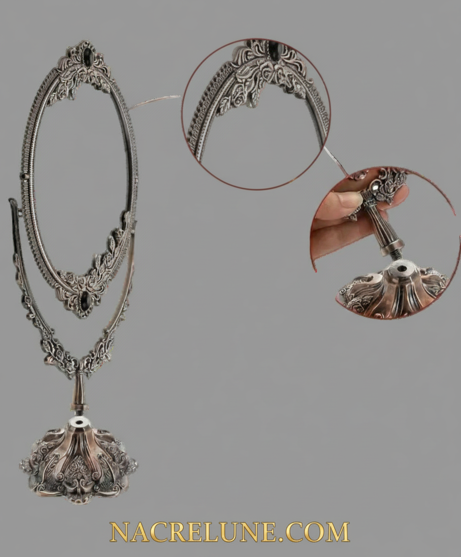 Miroir style vintage pour la coiffeuse NACRELUNE autre