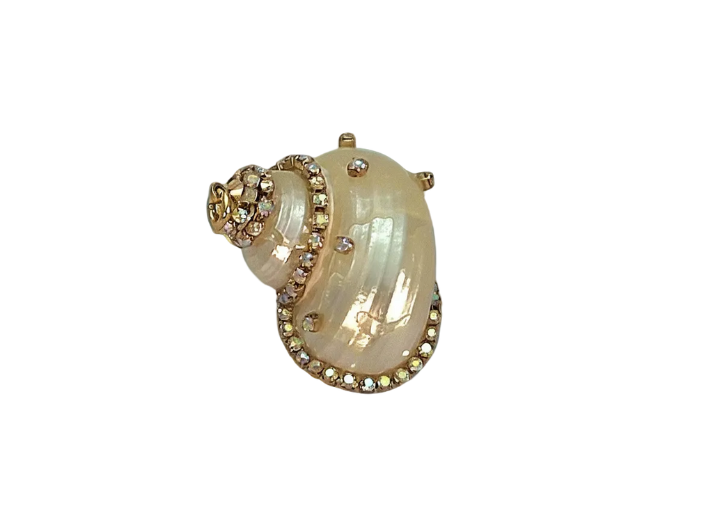 Pendentif en nacre incrusté de strass avec tour du cou semi rigide assorti nacrelune.com pendentif