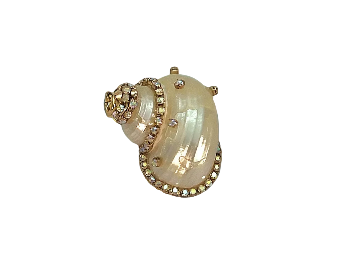 Pendentif en nacre incrusté de strass avec tour du cou semi rigide assorti nacrelune.com pendentif