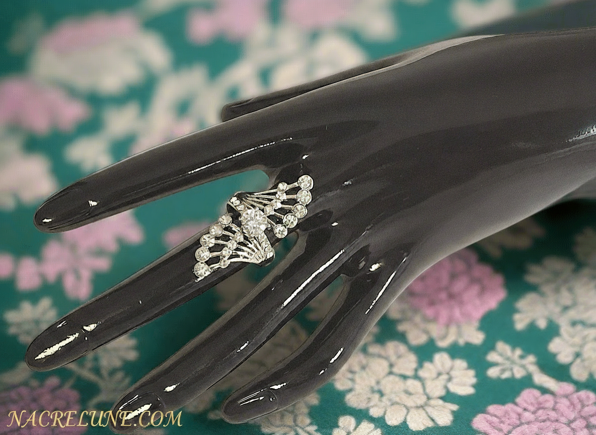 Bague fantaisie en strass 55 NACRELUNE Bague