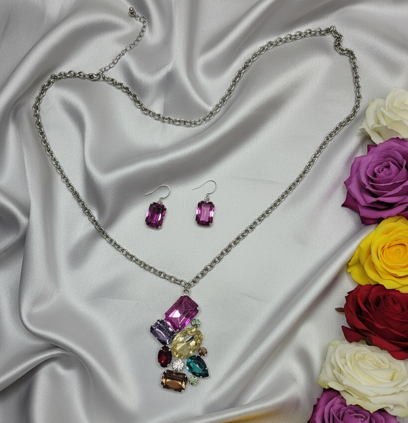 Parure en strass très légère nacrelune.com parure