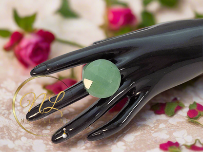 Bague en amazonite naturelle