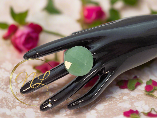 Bague en amazonite naturelle