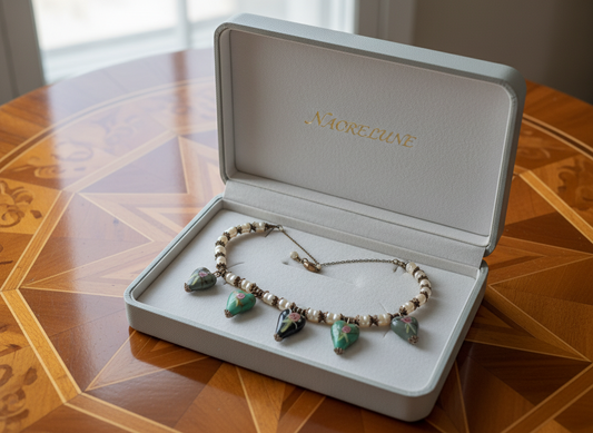 Collier en perles de verre NACRELUNE collier