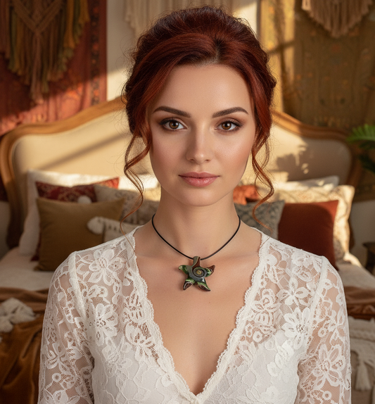 Pendentif en verre en forme d’étoile NACRELUNE pendentif