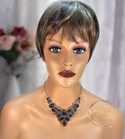 Collier en argent 925 et topazes traitées mystique