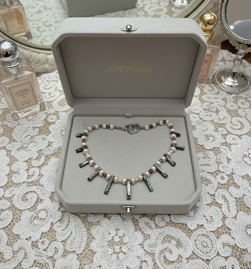 Collier de perles de nacre nacrelune.com collier