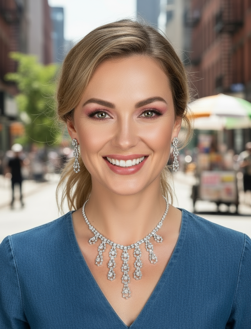 Parure strass complète NACRELUNE parure