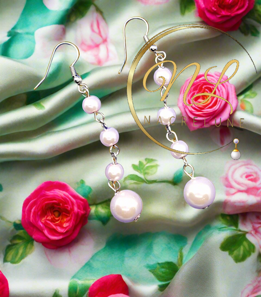 Boucles d’oreille en perles roses