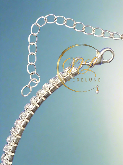 Collier rigide choker en strass