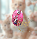 Pendentif en forme de chat, choisissez votre couleur Rose nacrelune.com collier