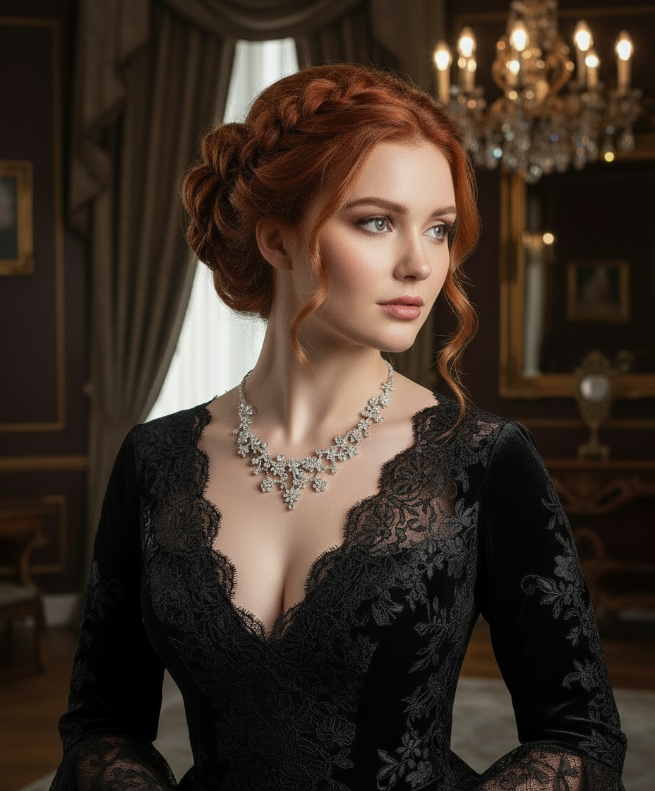 Parure en strass sophistiquée NACRELUNE parure