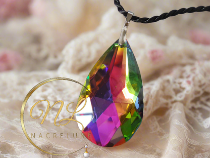 Grand pendentif strass couleur mystique
