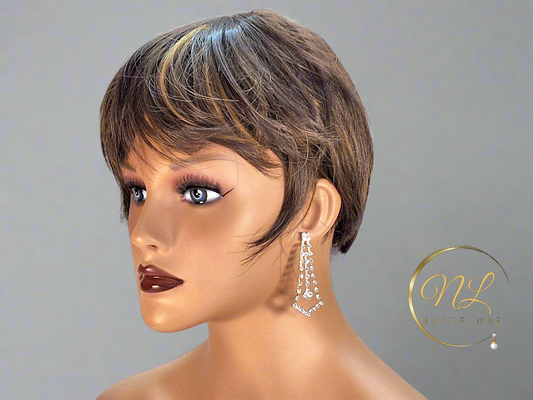 Longues boucles en strass