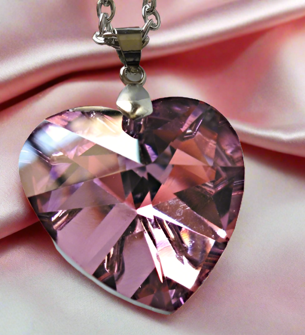 Pendentif coeur en cristal : choisissez votre couleur