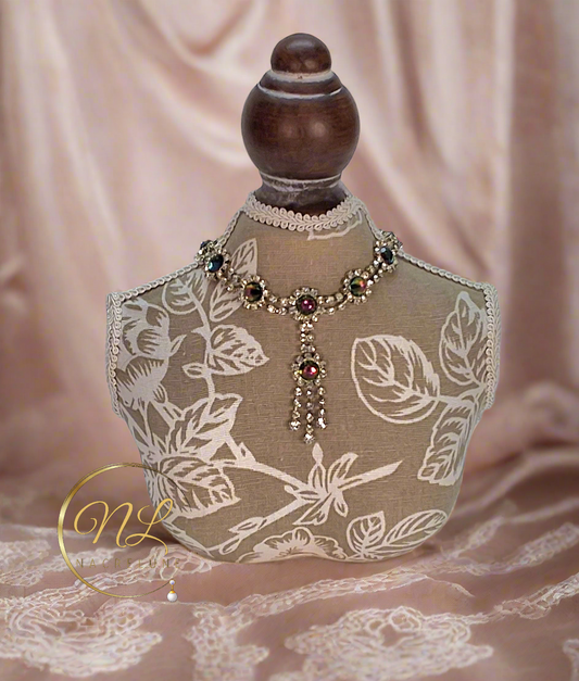 Collier en strass aux reflets multicolores