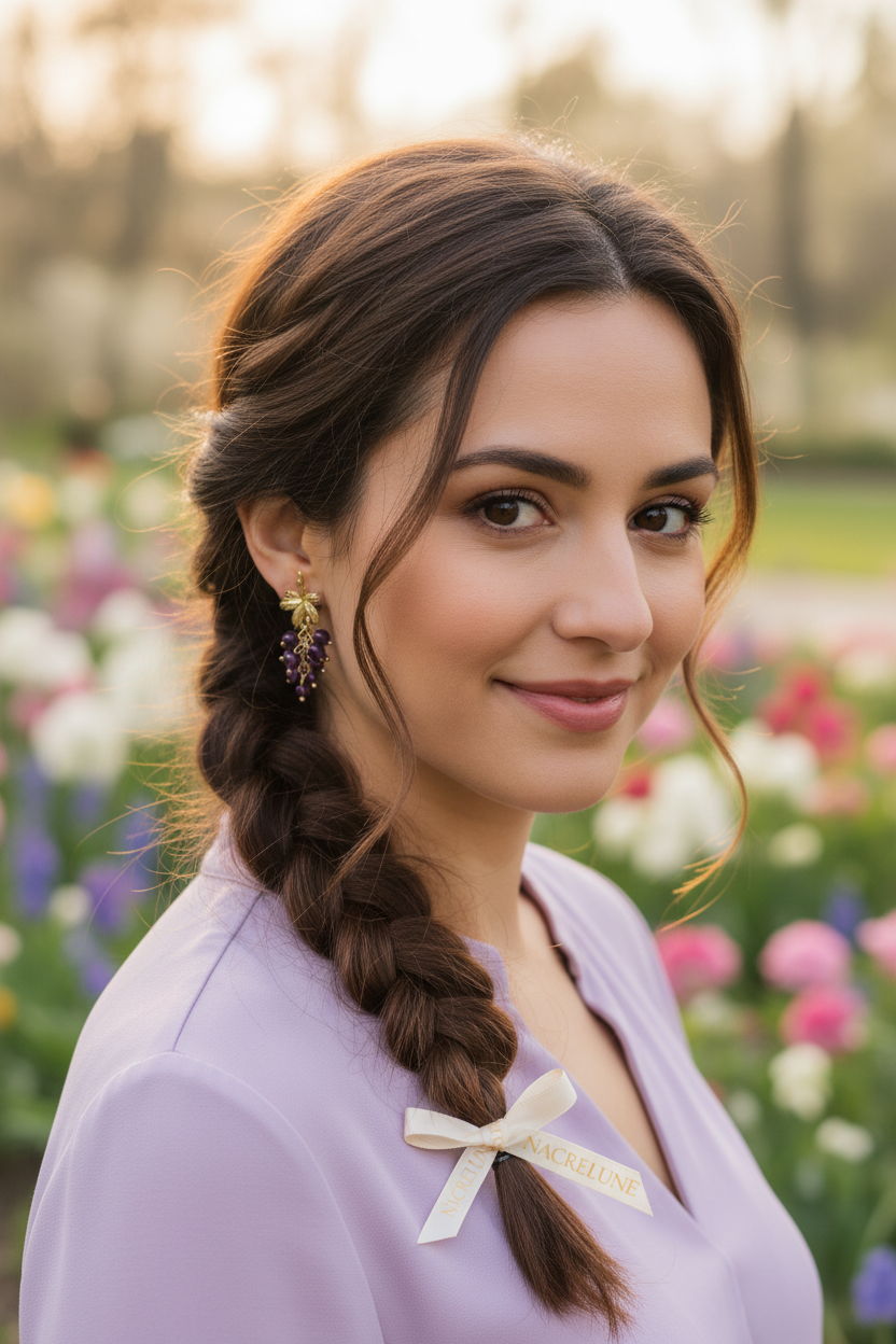 Boucles d'Oreilles Fantaisie Grappe de Raisin nacrelune.com boucles d'oreille