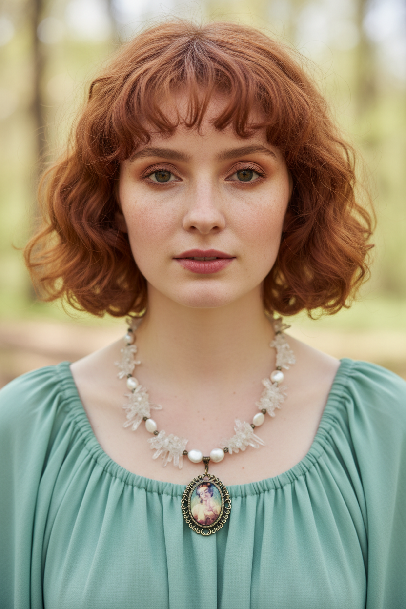 Collier cristal de roche avec camée nacrelune.com collier