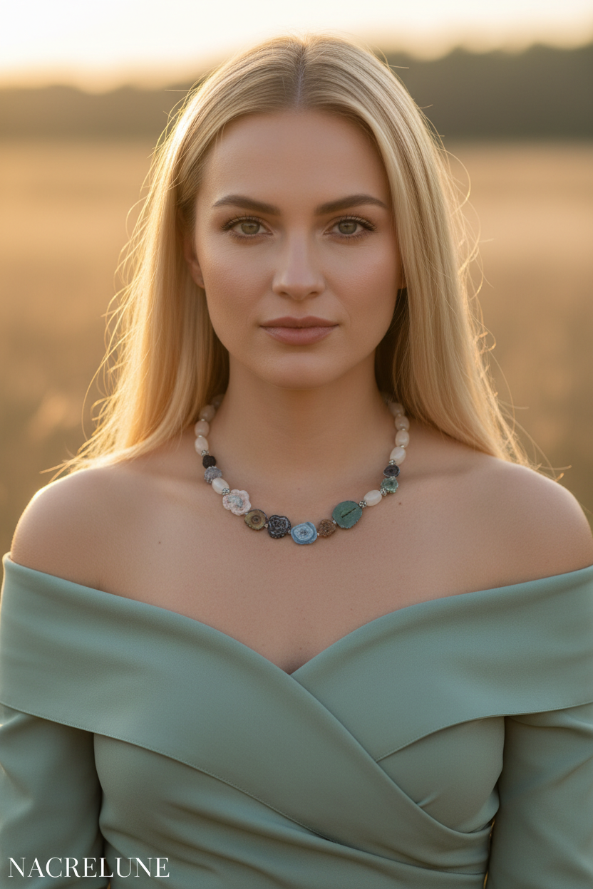 Collier Pierres Naturelles Semi-Brutes – Bijou Lithothérapie | NACRELUNE nacrelune.com collier