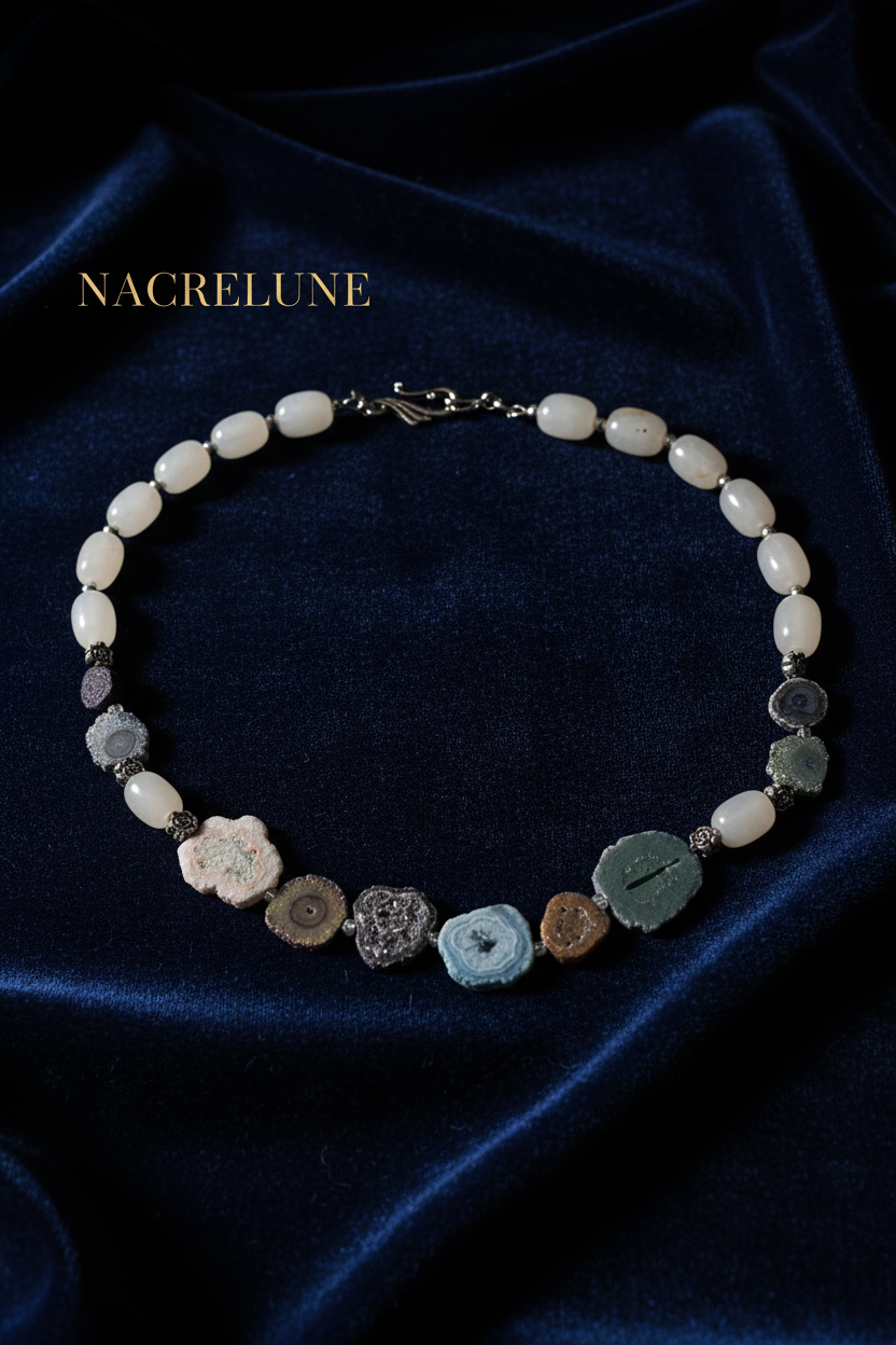 Collier Pierres Naturelles Semi-Brutes – Bijou Lithothérapie | NACRELUNE nacrelune.com collier