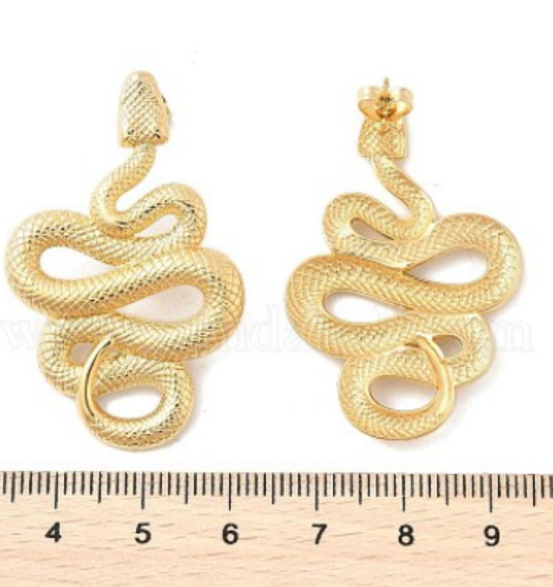 Boucles d'Oreille Serpent Plaqué Or – Bijou Mystique | NACRELUNE NACRELUNE boucles d'oreille