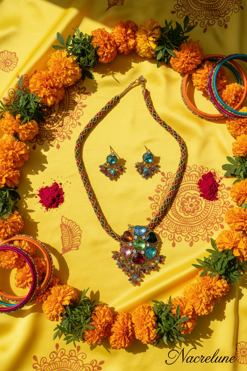 Parure fantaisie de style hindou nacrelune.com parure