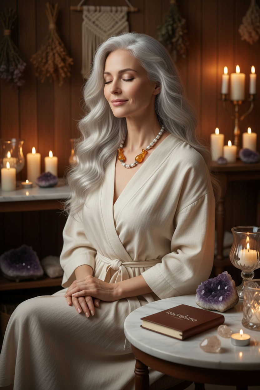Collier en perles culture avec perles d'ambres pressé nacrelune.com parure