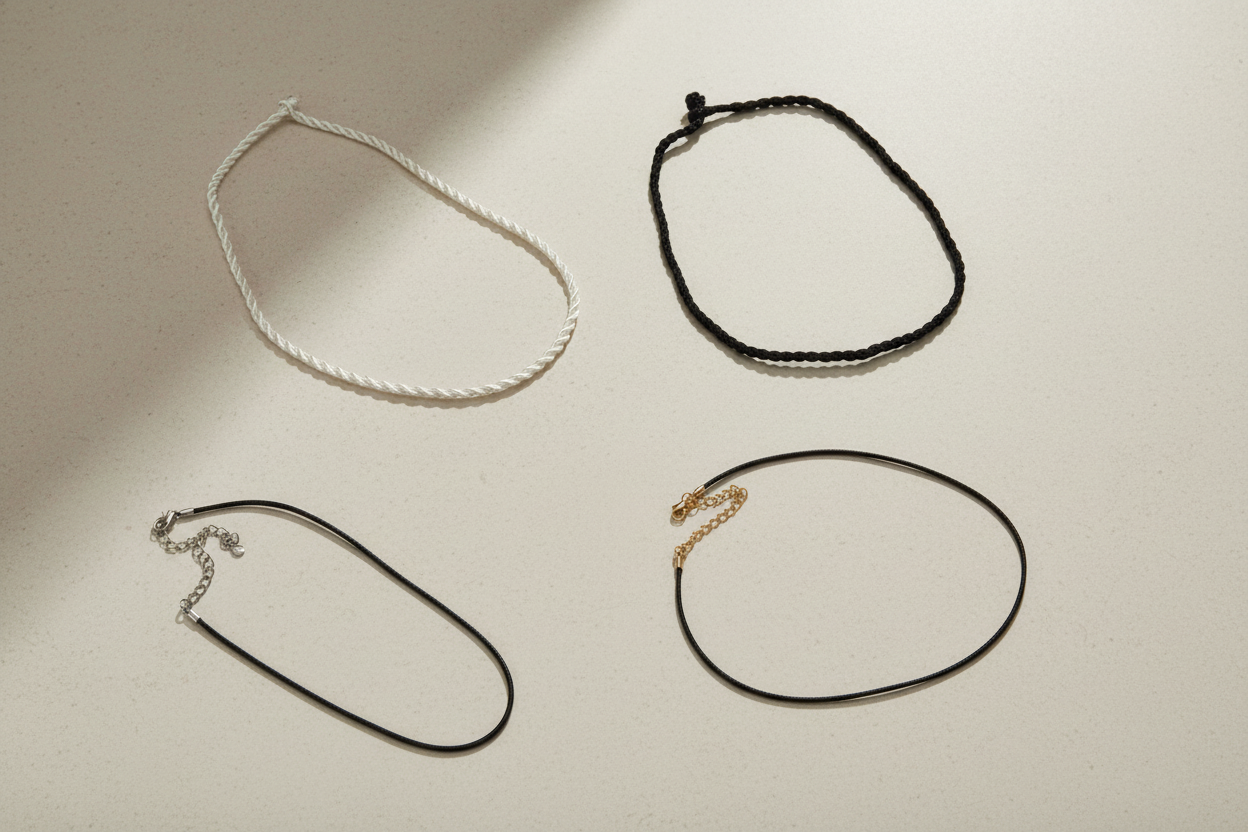 Tours du cou et liens en cordon ou tissu nacrelune.com collier