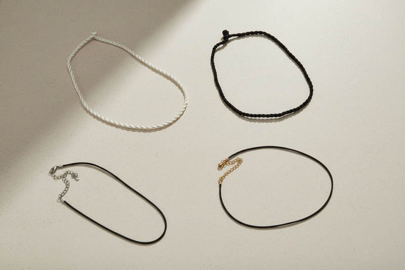 Tours du cou et liens en cordon ou tissu nacrelune.com collier
