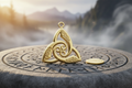 Pendentif Triskel Viking – Nœud Triquetra Plaqué Or | NACRELUNE NACRELUNE pendentif