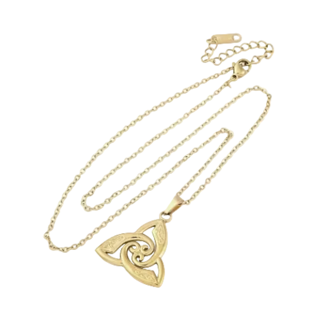 Pendentif Triskel Viking – Nœud Triquetra Plaqué Or | NACRELUNE NACRELUNE pendentif